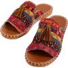 image:imageGORGLITTER Womens Rainbow Summer Sandals 2026 Boho Colorful Mexican Vacation Flats Slides ShoesMulticolor