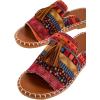 image:imageGORGLITTER Womens Rainbow Summer Sandals 2026 Boho Colorful Mexican Vacation Flats Slides ShoesMulticolor