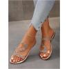 image:imageGORGLITTER Womens Rhinestone Clear Flats Dressy Sparkly Vacation Slide Shoes Trendy 2026 Sparkle Transparent SandalsGold
