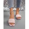 image:imageGORGLITTER Womens Sparkly Rhinestone Strappy Flat Sandals Summer Square Toe Glitter Bling Wedding Shoes Slide SandalsPink Light