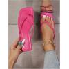 image:imageGORGLITTER Womens Square Open Toe Flip Flop Minimalist Thong Flat Sandals Slide On Summer Vacation 2026 Dressy ShoesHot Pink Thong