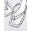 image:imageGORGLITTER Womens Square Open Toe Flip Flop Minimalist Thong Flat Sandals Slide On Summer Vacation 2026 Dressy ShoesSilver Thong