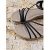 image:imageGORGLITTER Womens Strappy Flat Sandals Dressy Ankle Strap Open Toe Summer Beach Slides Casual Vacation ShoesBlack
