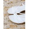 image:imageGORGLITTER Womens Strappy Flat Sandals Dressy Ankle Strap Open Toe Summer Beach Slides Casual Vacation ShoesWhite