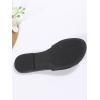 image:imageGORGLITTER Womens Summer Beach Vacation Slide Sandals PU Leather Flat Sandals Open Toe Slip On Wedding Shoes 2026Black