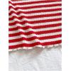 image:imageGORGLITTER Womens Vacation Outfit Crochet Halter Knit Bubble Mini Dress Sexy Beach Cruise Summer Miami Resort OutfitsRed and White