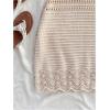 image:imageGORGLITTER Womens Vacation Outfits Crochet Halter Mini Dress Summer Beach Bow Tie Backless Bodycon Knit Festival SundressApricot
