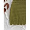 image:imageGORGLITTER Womens Vacation Outfits Crochet Halter Mini Dress Summer Beach Bow Tie Backless Bodycon Knit Festival SundressGreen