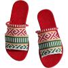 image:imageGORGLITTER Womens Boho Beach Sandals Dressy Summer Cute Going Out Vacation Open Toe Flip Flops Slides Shoes 2026Red