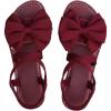 image:imageGORGLITTER Womens Bow Flat Sandals Dressy Summer Beach Vacation Open Toe Ankle Strap Summer Vacation Slides ShoesBurgundy