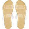 image:imageGORGLITTER Womens Cute Flat Sandals Summer Beach Vacation Clear Open Toe Jelly Transparent Strappy Slide Sandals 2026Gold and Clear