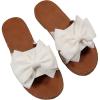 image:imageGORGLITTER Womens Gold Sandals Dressy Cute Summer 2026 Bow Square Toe Trendy Beach Boho Wedding Vacation Slides ShoesWhite
