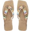 image:imageGORGLITTER Womens Square Toe Flip Flops Boho Flat Sandals Straw Dressy Beach Summer Vacation 2026 Slide ShoesBrown Colorful