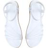 image:imageGORGLITTER Womens Strappy Flat Sandals Dressy Ankle Strap Open Toe Summer Beach Slides Casual Vacation ShoesWhite