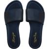 image:imageGORGLITTER Womens Summer Beach Vacation Slide Sandals PU Leather Flat Sandals Open Toe Slip On Wedding Shoes 2026Black