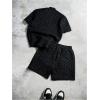 image:imageGORGLITTER Mens 2 Piece 80s 90s Rave Outfit Button Down Sparkly Glitter Shirt Top and Western Shorts SetBlack