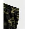 image:imageGORGLITTER Mens 2 Piece Outfits Camo Short Sleeve T Shirt and Gym Shorts SetCamo Green