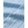 image:imageGORGLITTER Mens 2 Piece Outfits Waffle Knit Button Down Shirt Top and Shorts SetLight Blue