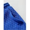 image:imageGORGLITTER Mens 2 Piece Outfits Waffle Knit Button Down Shirt Top and Shorts SetRoyal Blue