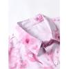 image:imageGORGLITTER Mens 2 Piece Summer Vacation Outfits Floral Tropical Button Down Shirt and Shorts SetsPink