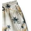 image:imageGORGLITTER Mens 2 Pieces Set Floral Print Elastic Waist Shorts Sleeveless Tank Top Outfit TracksuitBlack and Khaki Tropical Tree