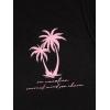 image:imageGORGLITTER Mens 2 Pieces Set Floral Print Elastic Waist Shorts Sleeveless Tank Top Outfit TracksuitBlack and Pink