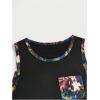 image:imageGORGLITTER Mens 2 Pieces Set Floral Print Elastic Waist Shorts Sleeveless Tank Top Outfit TracksuitDark Blue Floral