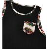 image:imageGORGLITTER Mens 2 Pieces Set Floral Print Elastic Waist Shorts Sleeveless Tank Top Outfit TracksuitPink Floral