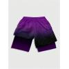 image:imageGORGLITTER Mens 2 in 1 Anime Graphic Gym Shorts Quick Dry Drawstring Mesh Athletic Running Shorts with LinerOmbre Purple