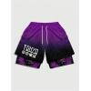 image:imageGORGLITTER Mens 2 in 1 Anime Graphic Gym Shorts Quick Dry Drawstring Mesh Athletic Running Shorts with LinerOmbre Purple