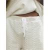 image:imageGORGLITTER Mens Big and Tall Vacation Beach Outfits Cable Knit Short Sleeve T Shirt Shorts SetApricot Solid Color