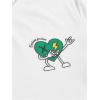 image:imageGORGLITTER Mens Casual Cartoon Graphic Tee and Breathable Mesh Athletic Shorts 2 Piece Short Sets OutfitsWhite and Green