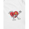 image:imageGORGLITTER Mens Casual Cartoon Graphic Tee and Breathable Mesh Athletic Shorts 2 Piece Short Sets OutfitsWhite and Red
