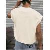 image:imageGORGLITTER Mens Dolman Sleeve Crop Vest Top T Shirts Crewneck Loose Pullover Tank TopsApricot