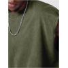 image:imageGORGLITTER Mens Dolman Sleeve Crop Vest Top T Shirts Crewneck Loose Pullover Tank TopsArmy Green