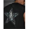 image:imageGORGLITTER Mens Dolman Sleeve Crop Vest Top T Shirts Crewneck Loose Pullover Tank TopsBlack and Star