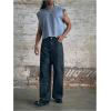 image:imageGORGLITTER Mens Dolman Sleeve Crop Vest Top T Shirts Crewneck Loose Pullover Tank TopsHaze Blue