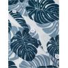 image:imageGORGLITTER Mens Hawaiian Matching Set Summer Beach 2 Piece Outfits Flower Button Down Shirts and Shorts SetBlue Tropical