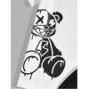 image:imageGORGLITTER Mens Letter Graphic Print T Shirts Short Sleeve Top amp Shorts Casual Two Piece SetsWhite and Black Letter  Bear