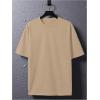 image:imageGORGLITTER Mens Novelty Casual Letter Graphic Crewneck TShirt Half Sleeve Oversized Tee TopApricot Angel Sculptural  Letter