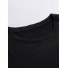 image:imageGORGLITTER Mens Novelty Casual Letter Graphic Crewneck TShirt Half Sleeve Oversized Tee TopBlack Floral  Slogan