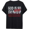 image:imageGORGLITTER Mens Novelty Casual Letter Graphic Crewneck TShirt Half Sleeve Oversized Tee TopBlack Letter Slogan