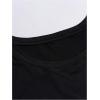 image:imageGORGLITTER Mens Novelty Casual Letter Graphic Crewneck TShirt Half Sleeve Oversized Tee TopBlack Letter Slogan