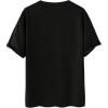 image:imageGORGLITTER Mens Novelty Casual Letter Graphic Crewneck TShirt Half Sleeve Oversized Tee TopBlack Slogan Letter
