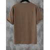 image:imageGORGLITTER Mens Novelty Casual Letter Graphic Crewneck TShirt Half Sleeve Oversized Tee TopBrown Slogan Letter