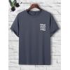 image:imageGORGLITTER Mens Novelty Casual Letter Graphic Crewneck TShirt Half Sleeve Oversized Tee TopDark Grey Floral  Slogan