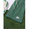 image:imageGORGLITTER Mens Outfits 2 Piece Graphic Embroidery Tee and Drawstring Shorts Casual Short Sleeve TShirt SetWhite and Green