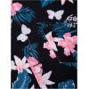 image:imageGORGLITTER Mens Vacation Beach Cruise Summer Outfits 2 Piece Shorts Set Hawaiian Button Down Shirt and ShortsBlack and Pink Floral