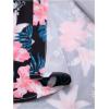 image:imageGORGLITTER Mens Vacation Beach Cruise Summer Outfits 2 Piece Shorts Set Hawaiian Button Down Shirt and ShortsBlack and Pink Floral