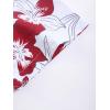 image:imageGORGLITTER Mens Vacation Beach Cruise Summer Outfits 2 Piece Shorts Set Hawaiian Button Down Shirt and ShortsRed and White